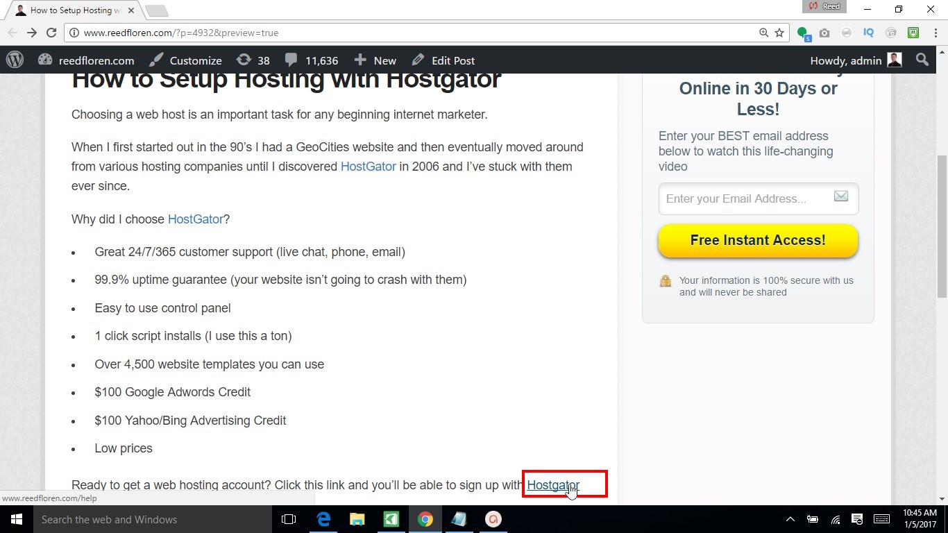 Click on my Hostgator link